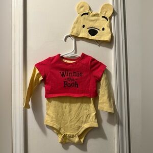 NWT Disney Winnie the Pooh Romper and Hat